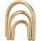 8" Gold Metal Geometric Overlapping Arch Sculpture
